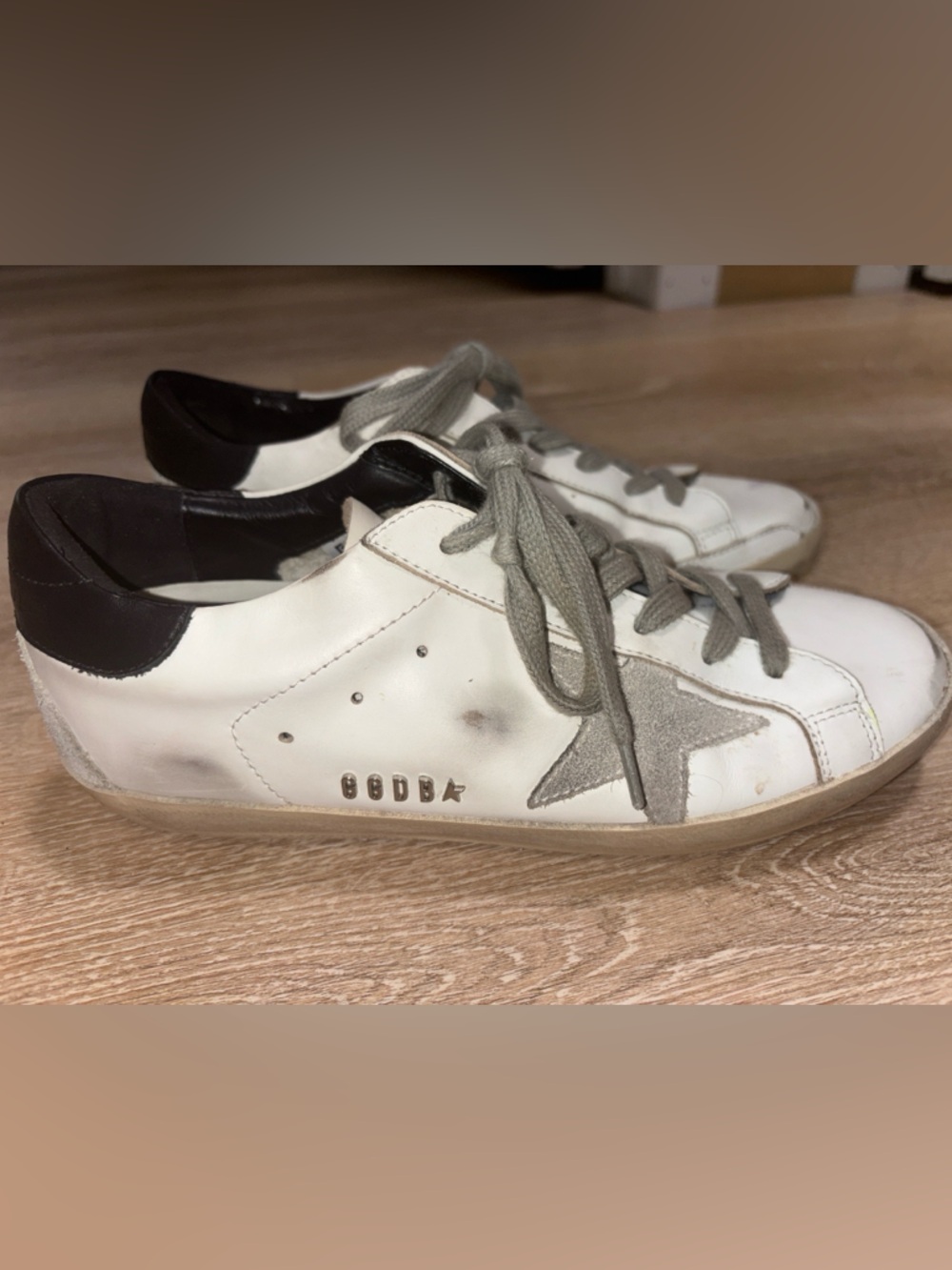 Women's Super-Star with white suede star and black leather heel tab - Picture 2 of 7